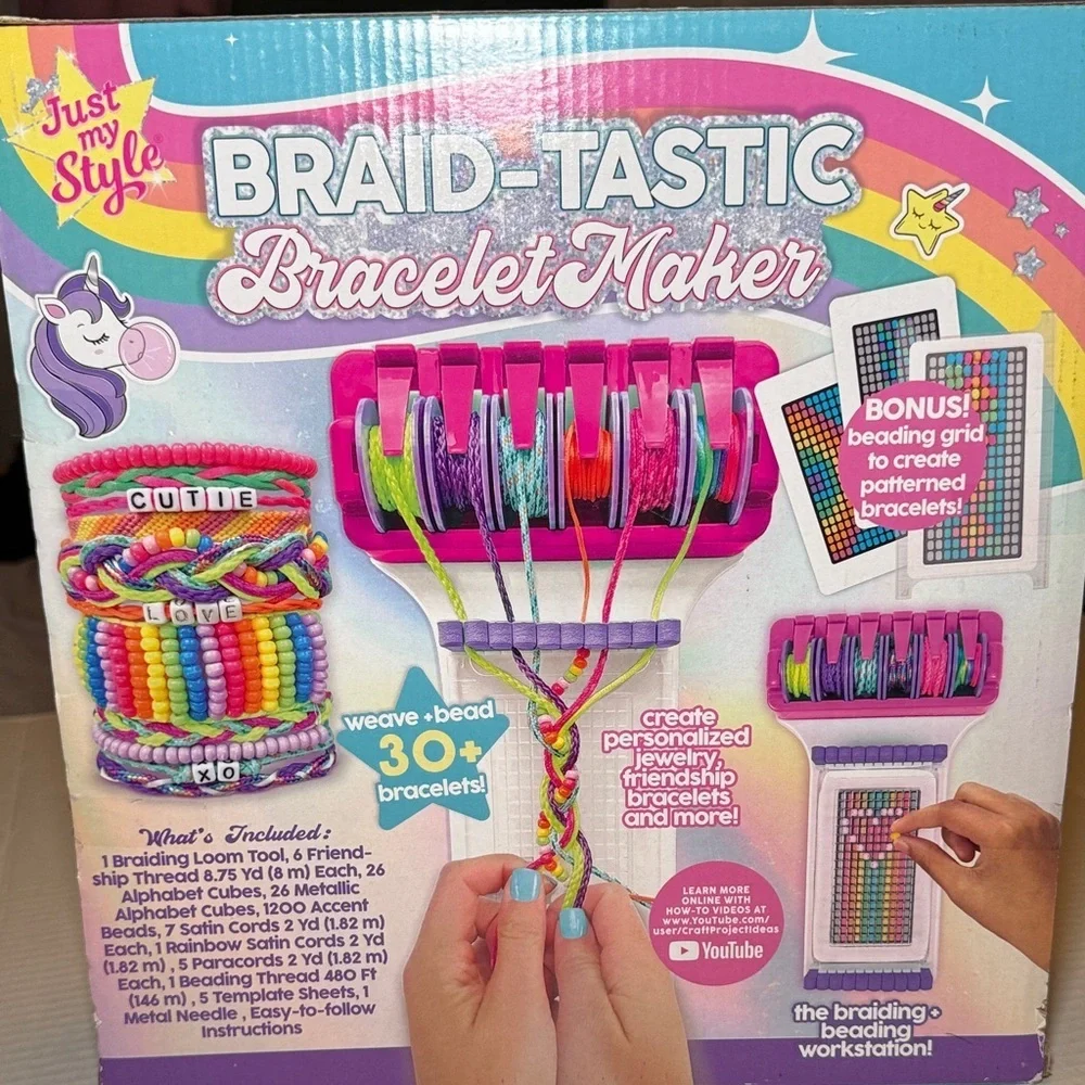 NEW! Just My Style Braid-Tastic Braiding & Beading Bracelet Maker Kit